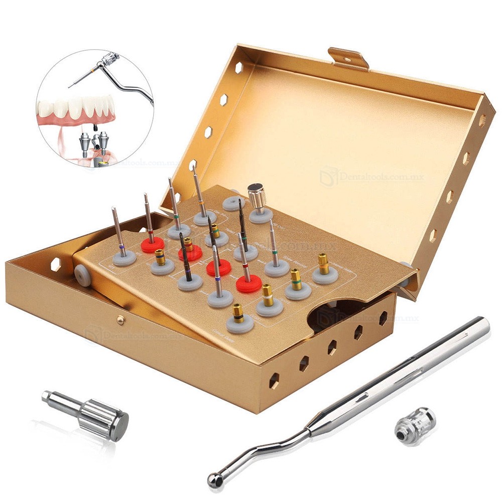 Kit de Extracci&oacute;n de Tornillos Rotos en Implantes Dentales Set de Extractores